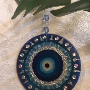Mandala de Vidro – Olho Grego – 10 cm