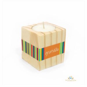 Porta-Vela Gratidão – Cor Laranja