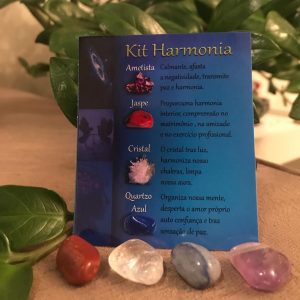 Kit Harmonia-Ametista, Jaspe, Cristal e Quartzo Azul