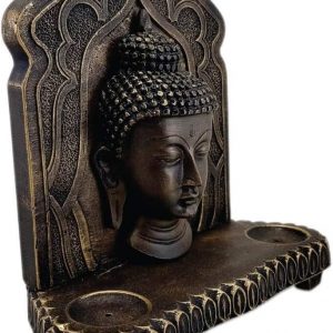 Altar de Estatua de Buda – Castiçal e Incensário Aparador