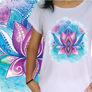 T-Shirt Mandala Flor de Lótus – Cintia Fernandes