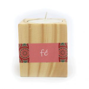 Porta-Vela Fé – Cor Rosa