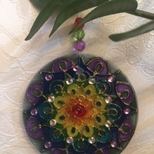 Mandala de Vidro – Sol – 10 cm