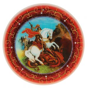 Mandala de Vidro – São Jorge – 30 cm