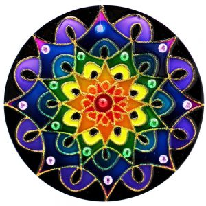 Mandala de Vidro – Sol – 10 cm