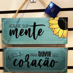 Placa C/ 2 Acalme sua mente